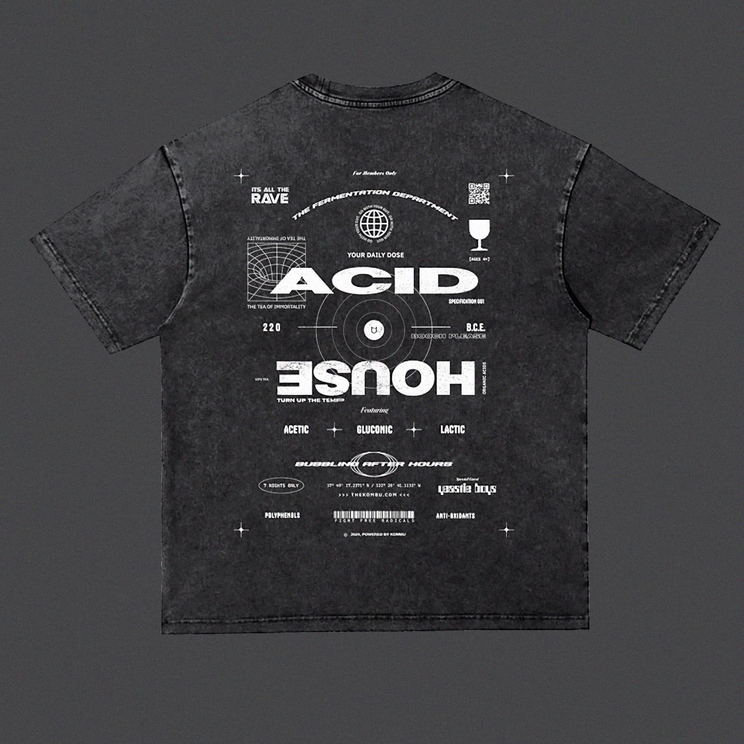 kombu acid t-shirt back